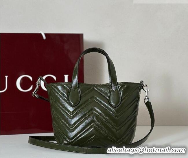 Classic Specials Gucci GG Marmont Leather small tote bag 855391 Forest Green 2026
