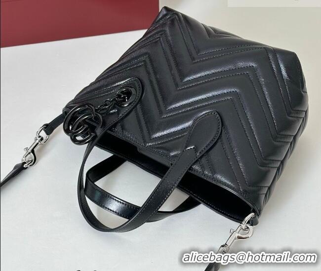 Market Sells Gucci GG Marmont Leather small tote bag 855391 Black 2026