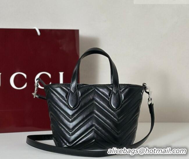 Market Sells Gucci GG Marmont Leather small tote bag 855391 Black 2026