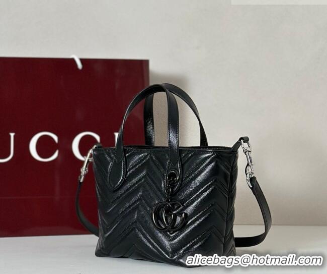 Market Sells Gucci GG Marmont Leather small tote bag 855391 Black 2026