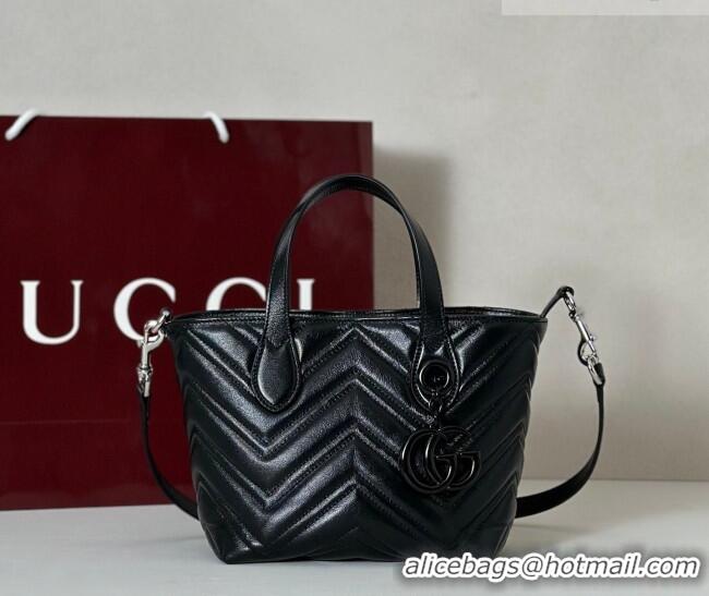 Market Sells Gucci GG Marmont Leather small tote bag 855391 Black 2026