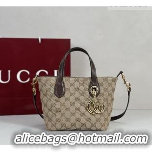 Best Price Gucci GG Marmont GG Canvas small tote bag 855391 Light Apricot 2026