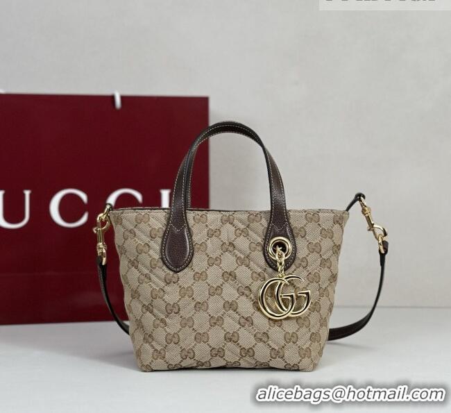 Best Price Gucci GG Marmont GG Canvas small tote bag 855391 Light Apricot 2026