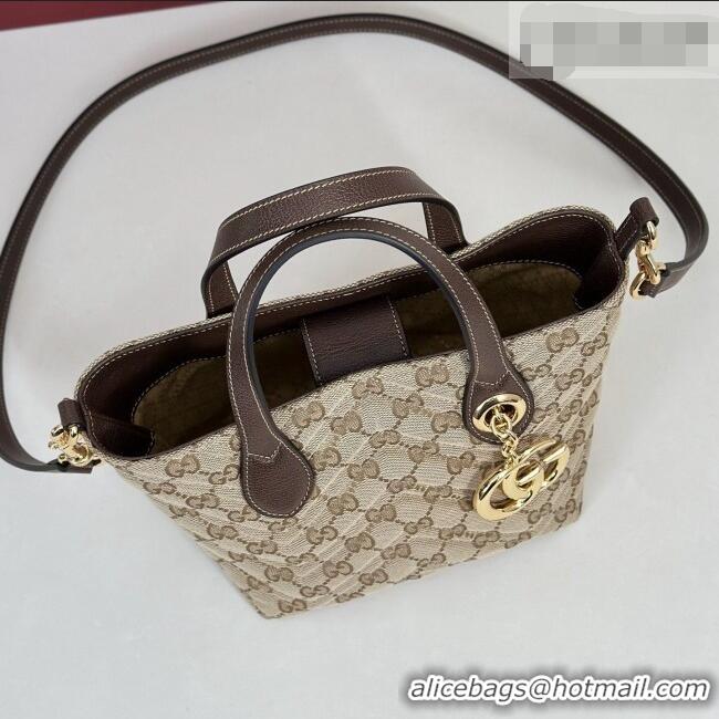 Best Price Gucci GG Marmont GG Canvas small tote bag 855391 Light Apricot 2026