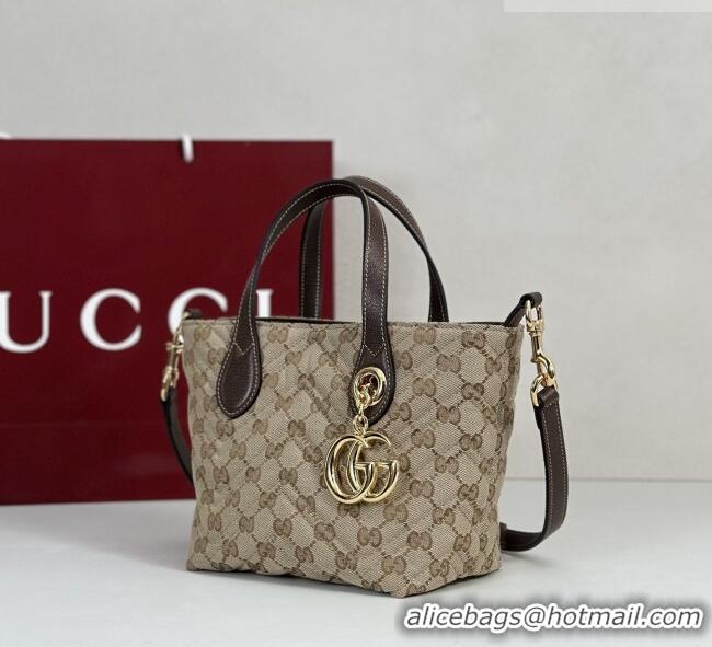 Best Price Gucci GG Marmont GG Canvas small tote bag 855391 Light Apricot 2026
