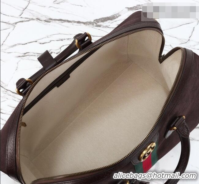 Original Cheap Gucci Savoy medium duffle bag in Suede 834460 Coffee Brown 2026