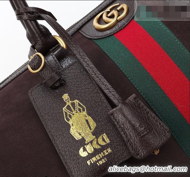 Original Cheap Gucci Savoy medium duffle bag in Suede 834460 Coffee Brown 2026
