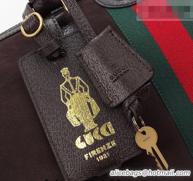 Original Cheap Gucci Savoy medium duffle bag in Suede 834460 Coffee Brown 2026