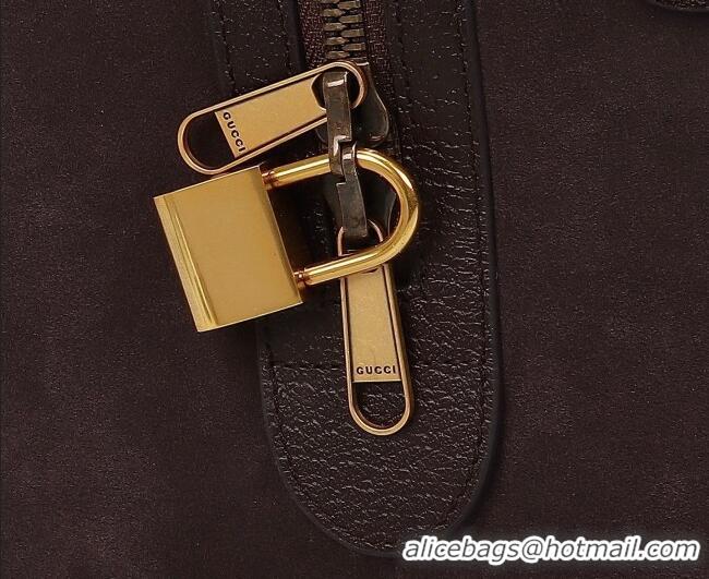 Original Cheap Gucci Savoy medium duffle bag in Suede 834460 Coffee Brown 2026