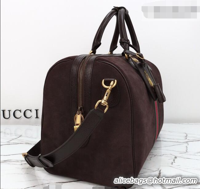 Original Cheap Gucci Savoy medium duffle bag in Suede 834460 Coffee Brown 2026