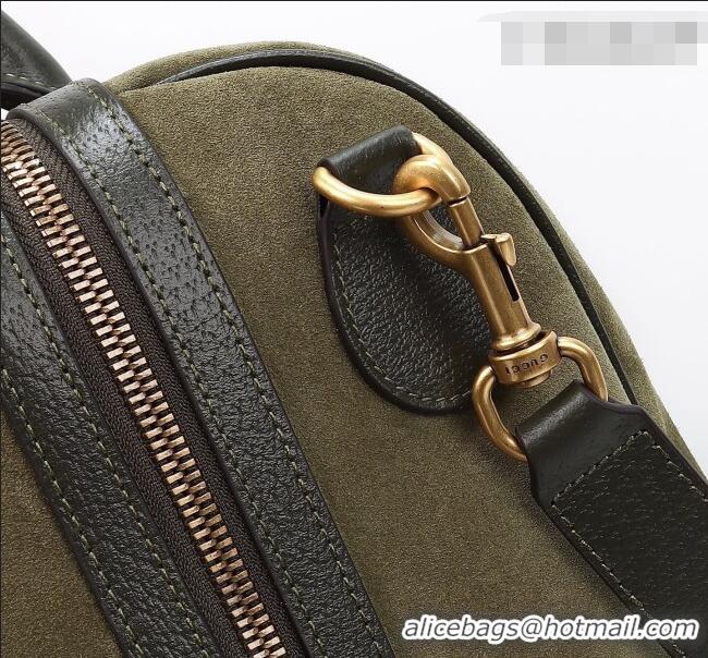 Best Product Gucci Savoy medium duffle bag in Suede 834460 Dark Green 2026