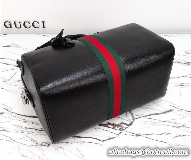 Best Price Gucci Savoy medium duffle bag in Leather 834460 Black 2026