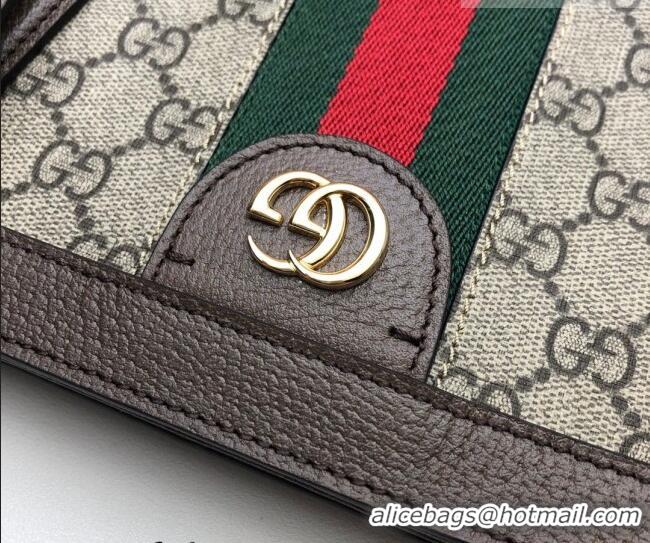 Luxury Cheap Gucci Ophidia GG Canvas Medium Tote Bag with Web 631685 Dark Brown 2026