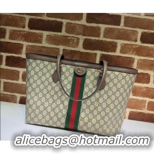 Top Quality Gucci Ophidia GG Canvas Medium Tote Bag with Web 631685 Beige/Brown 2026