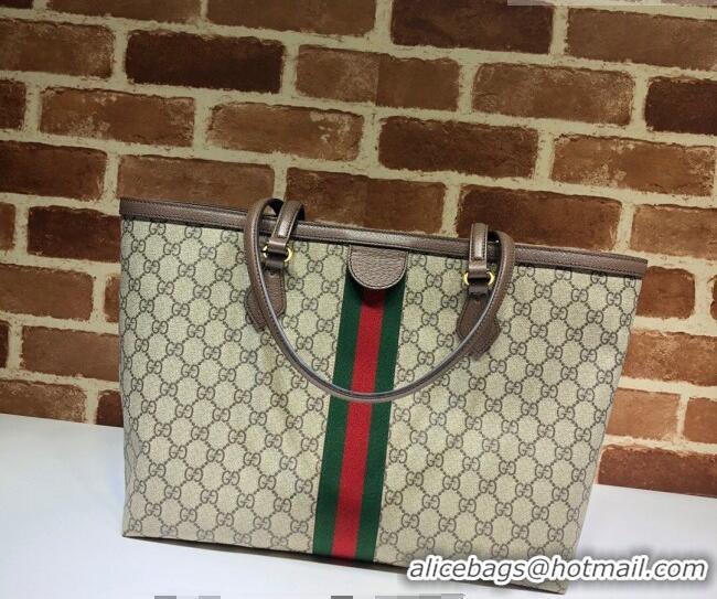 Top Quality Gucci Ophidia GG Canvas Medium Tote Bag with Web 631685 Beige/Brown 2026
