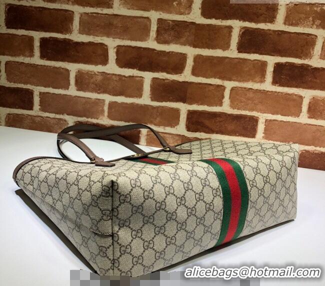 Top Quality Gucci Ophidia GG Canvas Medium Tote Bag with Web 631685 Beige/Brown 2026