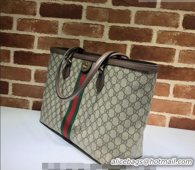 Top Quality Gucci Ophidia GG Canvas Medium Tote Bag with Web 631685 Beige/Brown 2026