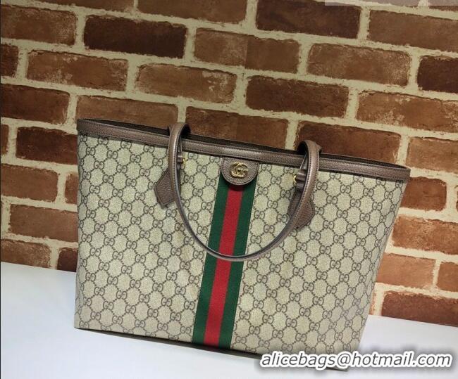 Top Quality Gucci Ophidia GG Canvas Medium Tote Bag with Web 631685 Beige/Brown 2026