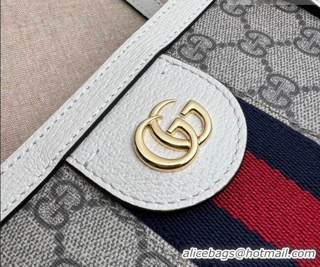 Low Cost Gucci Ophidia GG Canvas Medium Tote Bag with Web 631685 Beige/White 2026