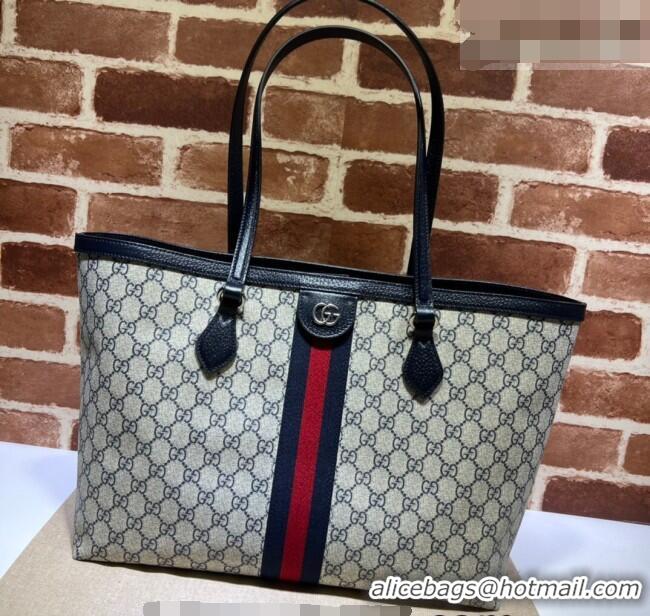 Pretty Style Gucci Ophidia GG Canvas Medium Tote Bag with Web 631685 Beige/Blue 2026