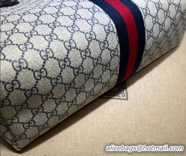 Pretty Style Gucci Ophidia GG Canvas Medium Tote Bag with Web 631685 Beige/Blue 2026