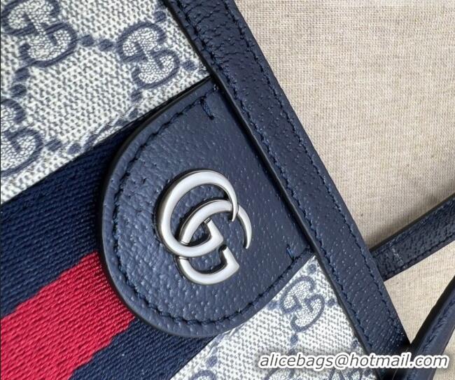 Pretty Style Gucci Ophidia GG Canvas Medium Tote Bag with Web 631685 Beige/Blue 2026