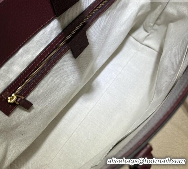 Well Crafted Gucci Ophidia GG Canvas Medium Tote Bag with Web 631685 Burgundy 2026