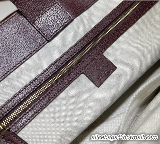 Well Crafted Gucci Ophidia GG Canvas Medium Tote Bag with Web 631685 Burgundy 2026