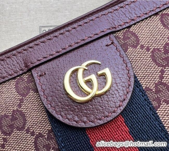 Well Crafted Gucci Ophidia GG Canvas Medium Tote Bag with Web 631685 Burgundy 2026
