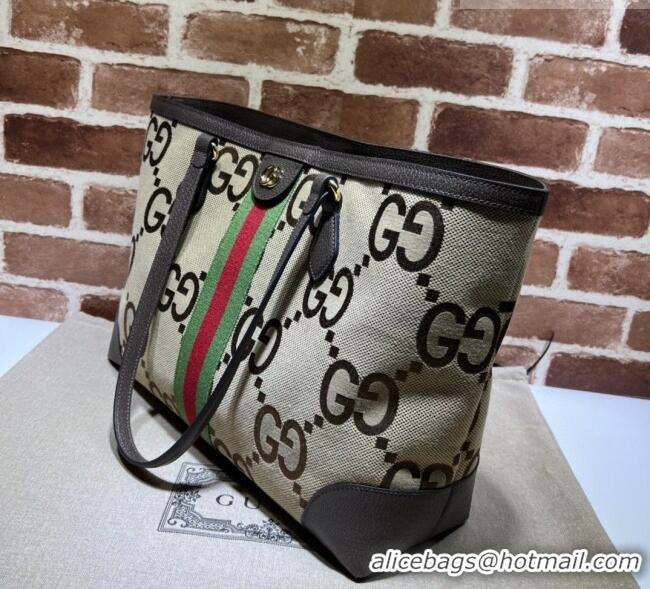 Buy Discount Gucci Ophidia Maxi GG Canvas Medium Tote Bag with Web 631685 Camel 2026