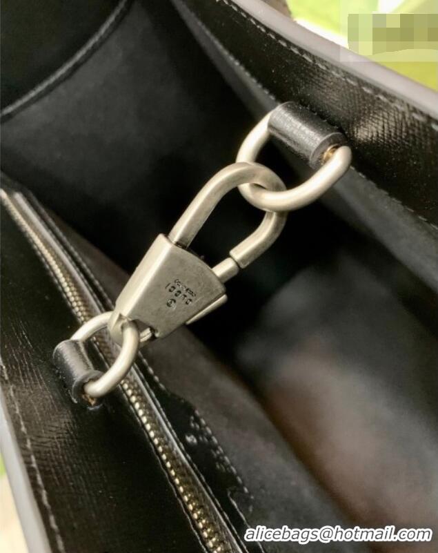Top Quality Gucci Mens GG Canvas Medium Tote Bag 674148 Black 2026