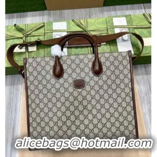 Reasonable Price Gucci Mens GG Canvas Medium Tote Bag 674148 Beige 2026