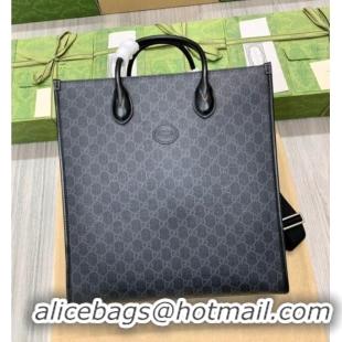 Best Discount Gucci Mens GG Canvas Medium Vertical Tote Bag 674155 Black 2026
