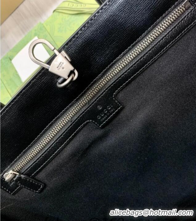 Best Discount Gucci Mens GG Canvas Medium Vertical Tote Bag 674155 Black 2026