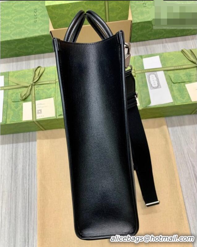 Best Discount Gucci Mens GG Canvas Medium Vertical Tote Bag 674155 Black 2026