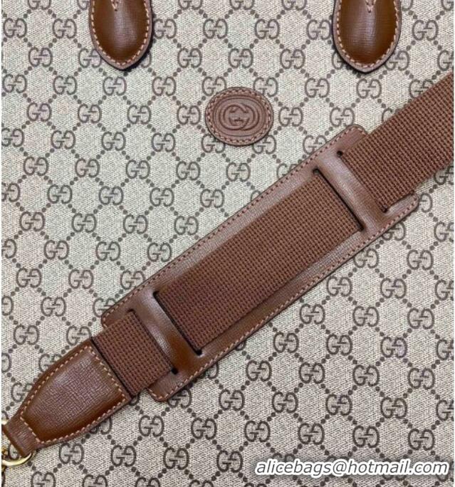 Modern Classic Gucci Mens GG Canvas Medium Vertical Tote Bag 674155 Beige 2026