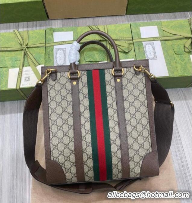 Well Crafted Gucci Mens Ophidia GG Canvas Medium Vertical Tote Bag 724685 Brown 2026