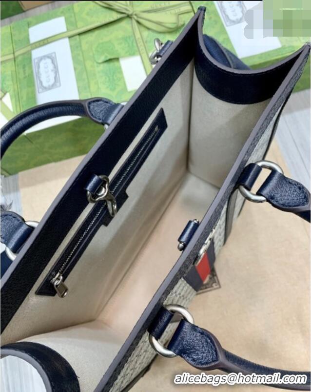 Market Sells Gucci Mens Ophidia GG Canvas Medium Vertical Tote Bag 724685 Blue 2026