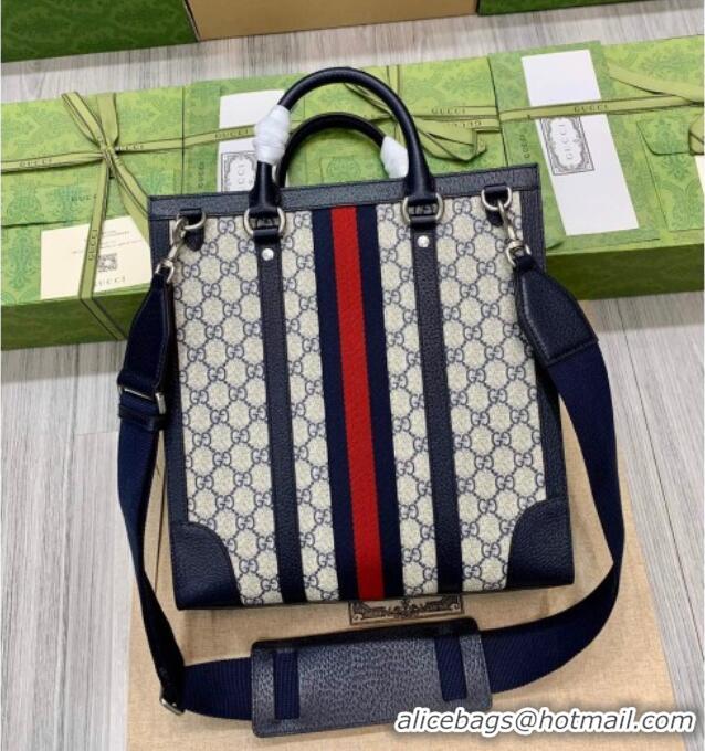 Market Sells Gucci Mens Ophidia GG Canvas Medium Vertical Tote Bag 724685 Blue 2026