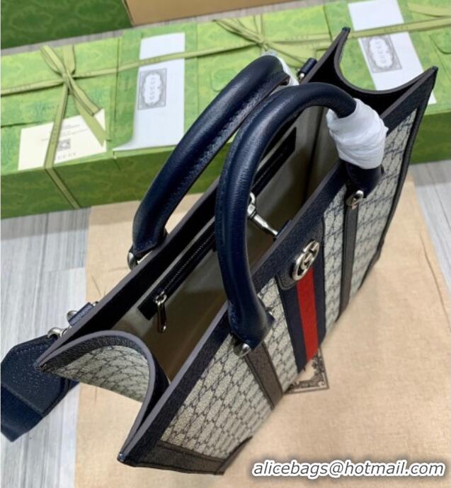 Market Sells Gucci Mens Ophidia GG Canvas Medium Vertical Tote Bag 724685 Blue 2026