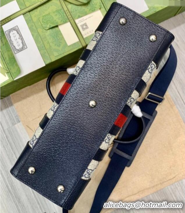 Market Sells Gucci Mens Ophidia GG Canvas Medium Vertical Tote Bag 724685 Blue 2026