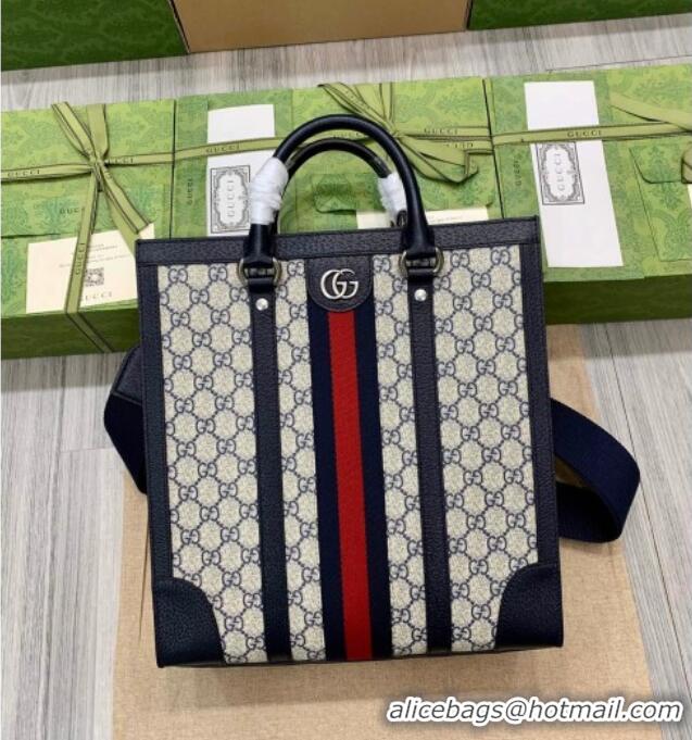 Market Sells Gucci Mens Ophidia GG Canvas Medium Vertical Tote Bag 724685 Blue 2026