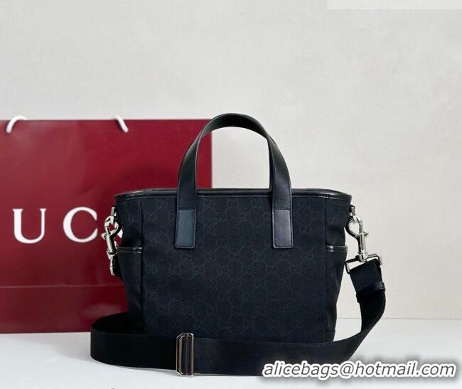 Modern Classic Gucci Mens GG Canvas Tote Bag 854743 Black 2026