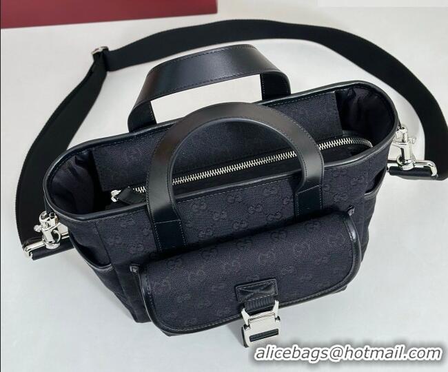 Modern Classic Gucci Mens GG Canvas Tote Bag 854743 Black 2026