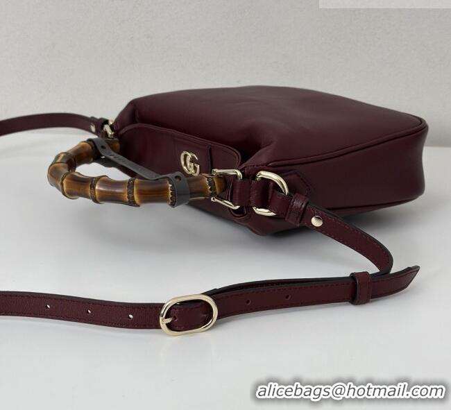 Original Cheap Gucci Diana small shoulder bag in Leather 799865 Burgundy 2026