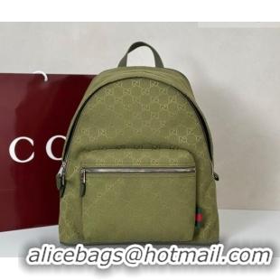 Luxury Classic Gucci GG Canvas Backpack bag 834464 Green 2026
