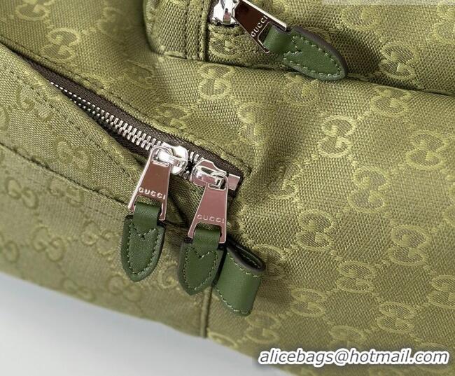 Luxury Classic Gucci GG Canvas Backpack bag 834464 Green 2026