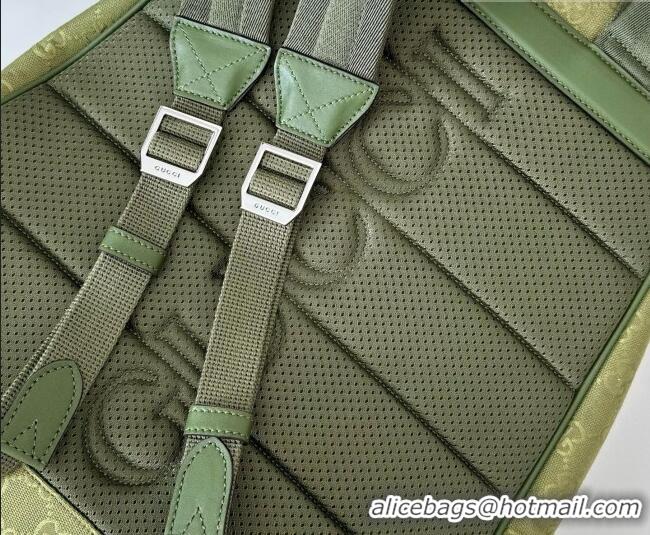 Luxury Classic Gucci GG Canvas Backpack bag 834464 Green 2026