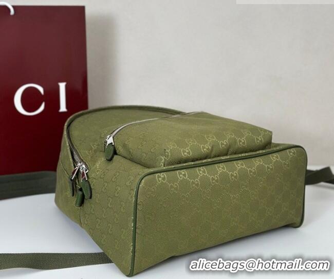 Luxury Classic Gucci GG Canvas Backpack bag 834464 Green 2026