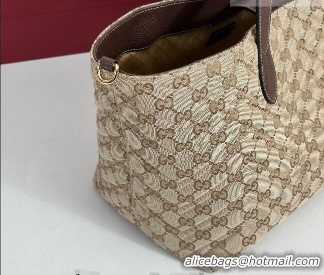 Luxury Cheap Gucci GG Marmont Medium Tote Bag in Matelassé Chevron Canvas 855279 Beige 2026